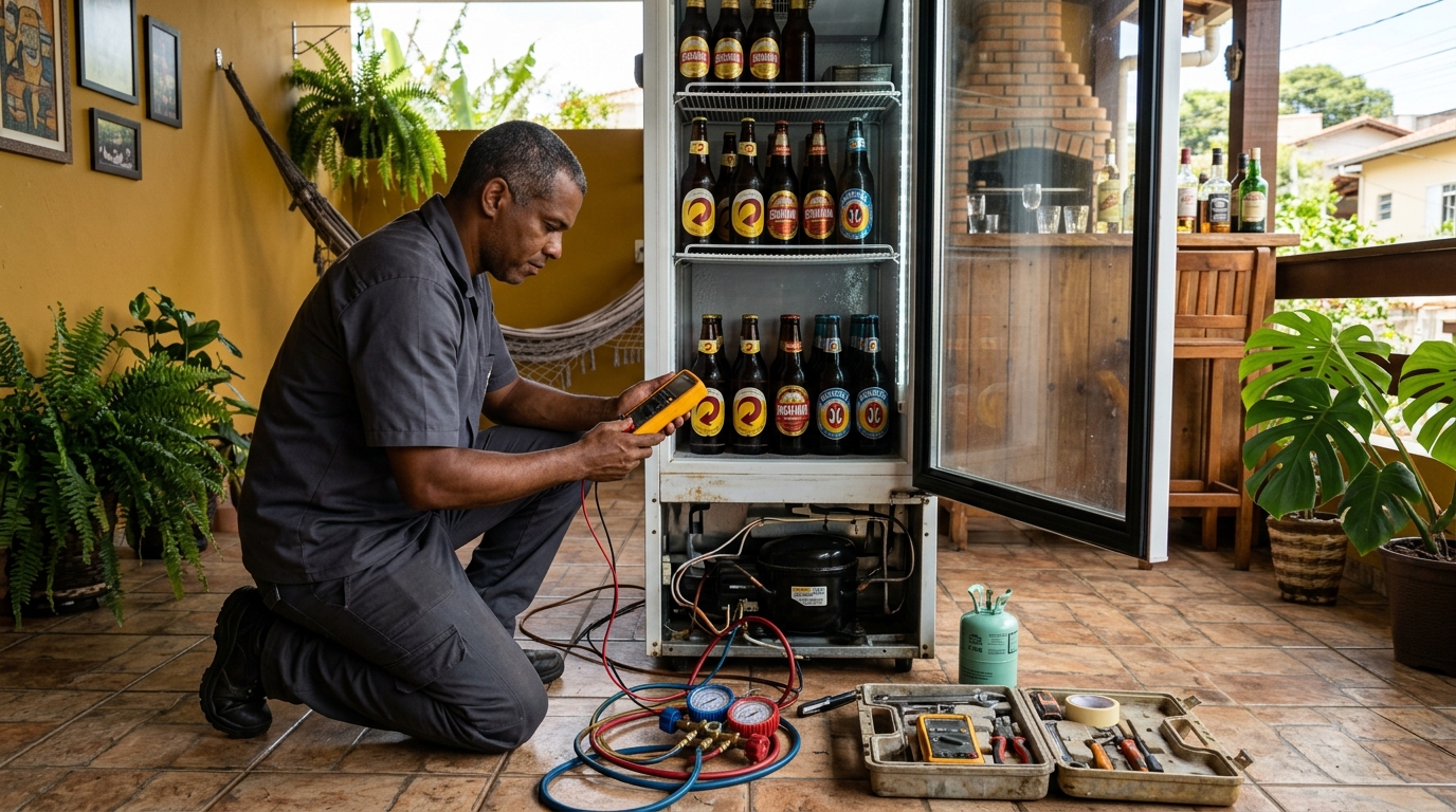 Conserto de placa eletrônica de cervejeira em Blumenau‑SC